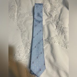 Blue Anchor Skinny Tie